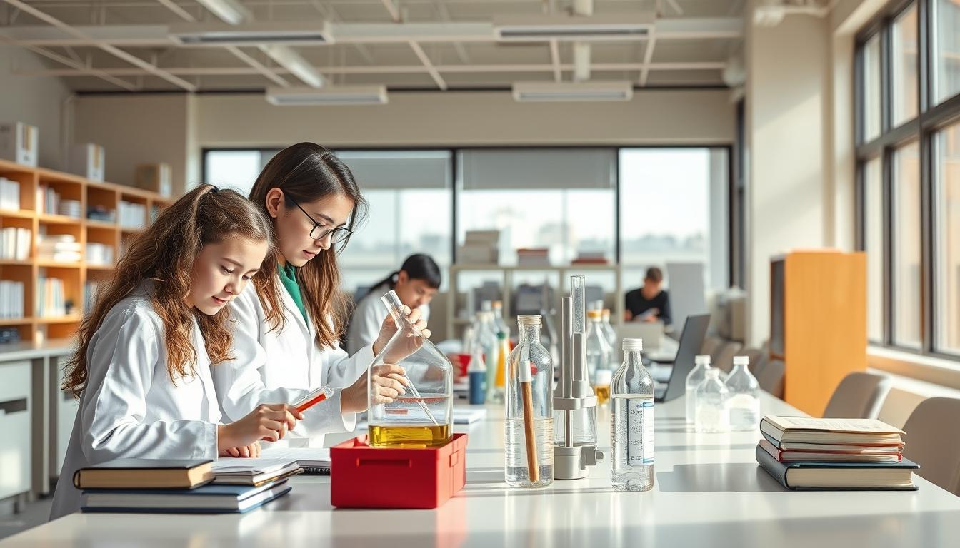 Student developing practical and academic skills